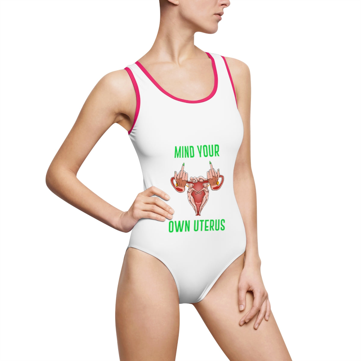 IAC  Women's Swimwear /Mind Your Own Uterus Printify
