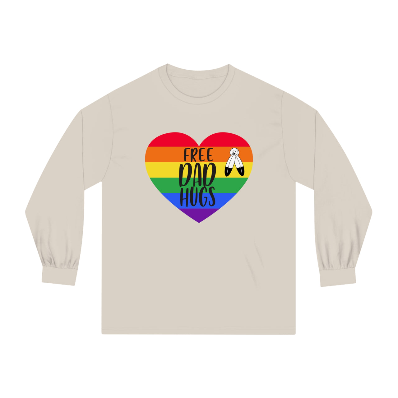 Two Spirit Pride Flag Unisex Classic Long Sleeve Shirt - Free Dad Hugs Printify
