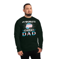 Thumbnail for Transgender Pride Flag Sweatshirt Unisex Size - #1 World's Gayest Dad Printify