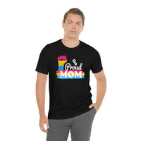 Thumbnail for Pansexual Pride Flag Mother's Day Unisex Short Sleeve Tee - Proud Mom SHAVA CO