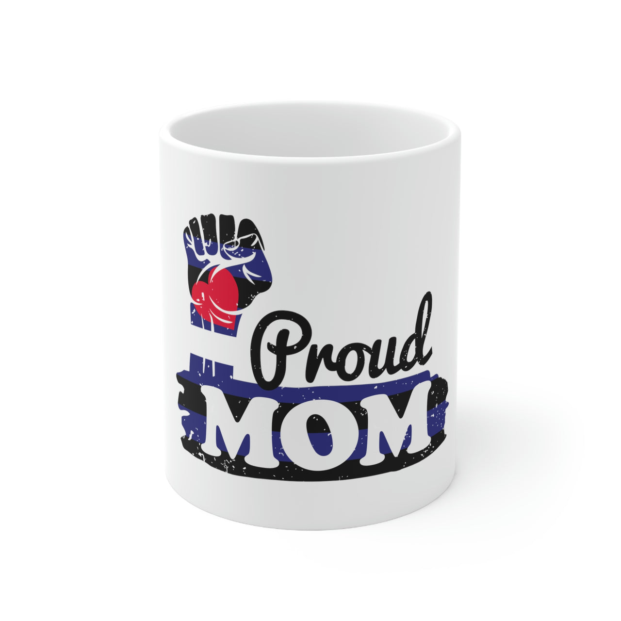 Leather Flag Ceramic Mug  - Proud Mom Printify