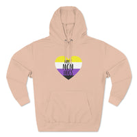 Thumbnail for Nonbinary Flag Mother's Day Unisex Premium Pullover Hoodie - Free Mom Hug Printify