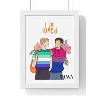 Thumbnail for Affirmation Feminist Pro Choice Premium Framed Vertical Poster - I Am Loved (Gay and Bisexual) Printify