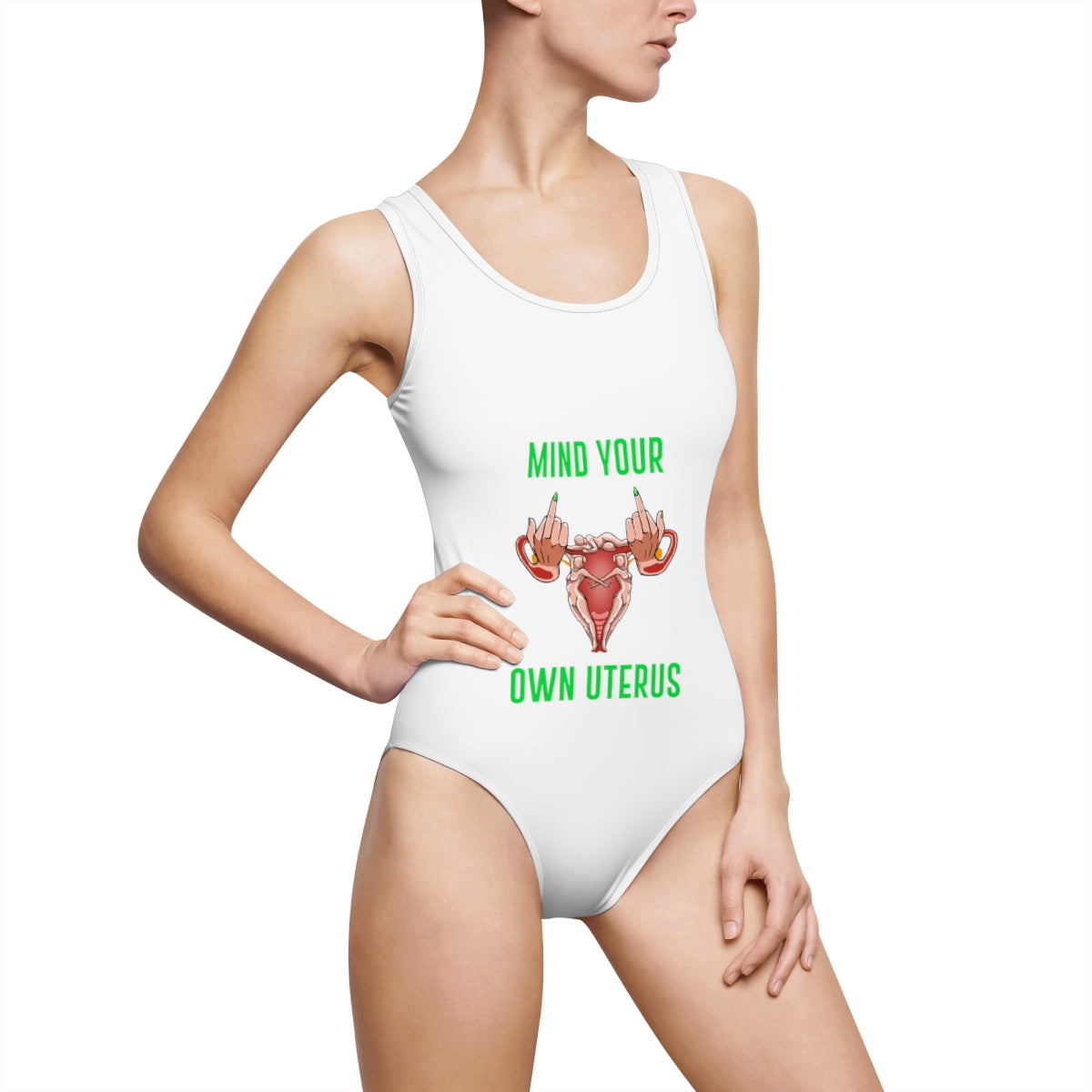 IAC  Women's Swimwear /Mind Your Own Uterus Printify