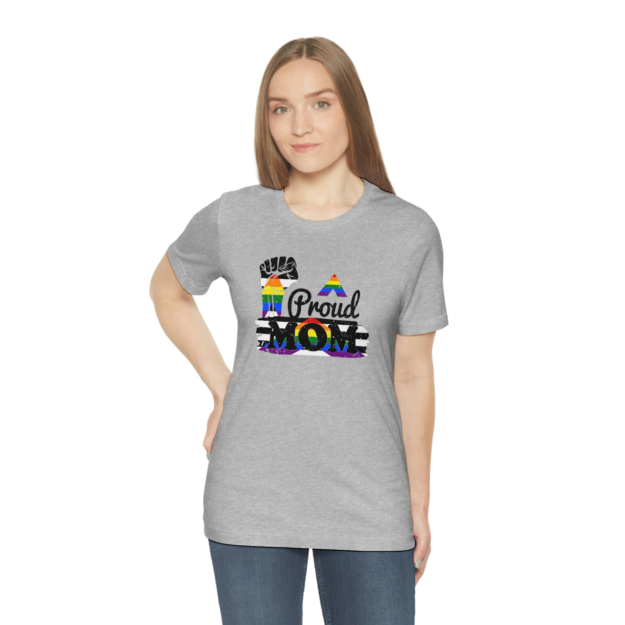 Straight Ally Pride Flag Mother's Day Unisex Short Sleeve Tee - Proud Mom SHAVA CO