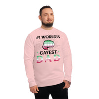 Thumbnail for Abrosexual Pride Flag Sweatshirt Unisex Size - #1 World's Gayest Dad Printify