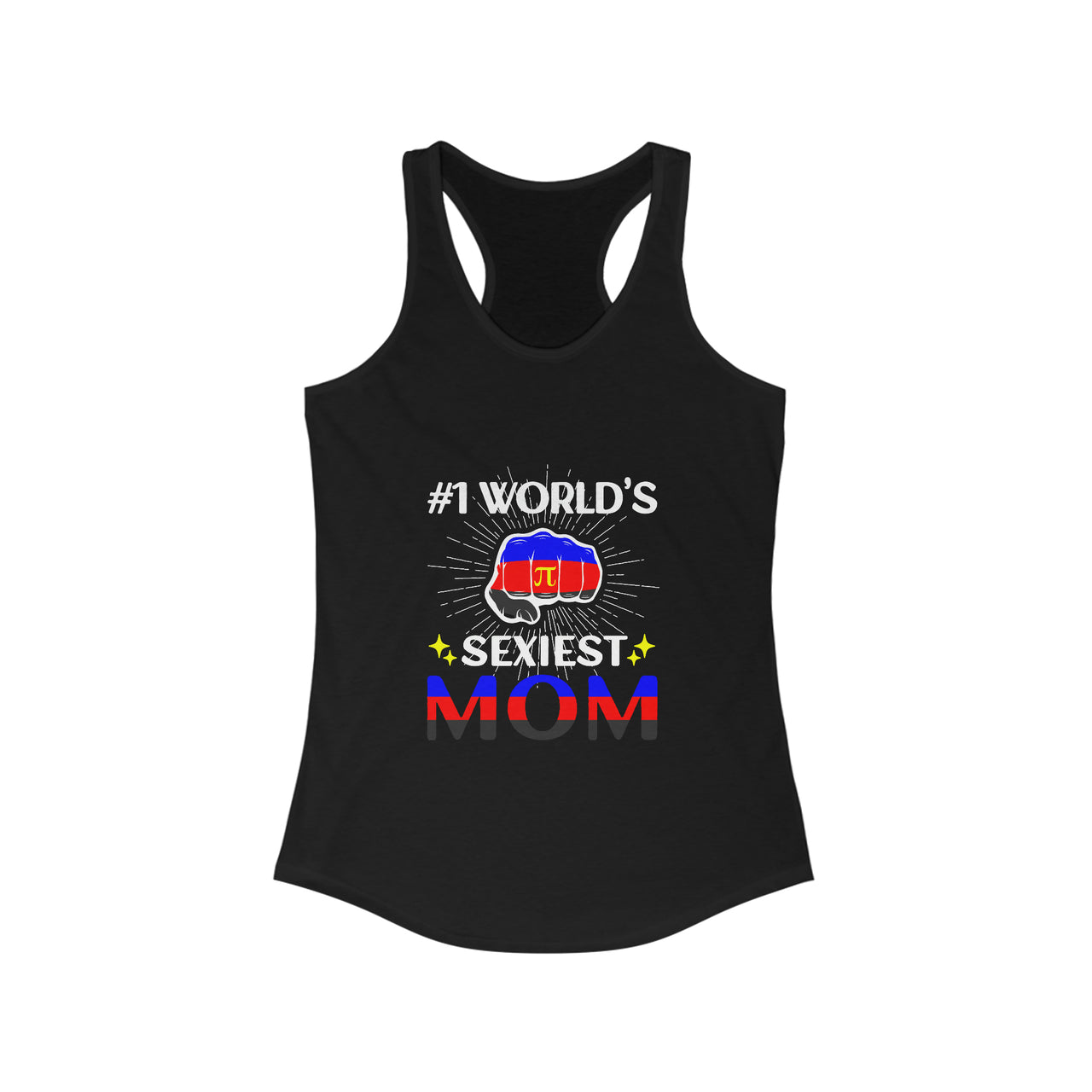 Polyamory Pride Flag Mother's Day Ideal Racerback Tank - #1 World's Sexiest Mom SHAVA CO