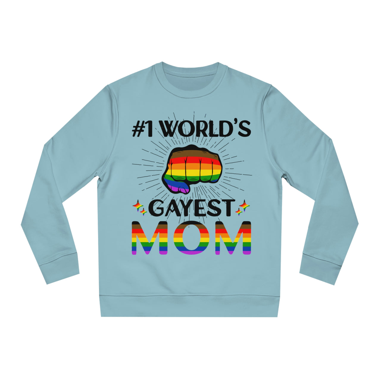 Philadelphia Pride Flag Sweatshirt Unisex Size - #1 World's Gayest Mom Printify