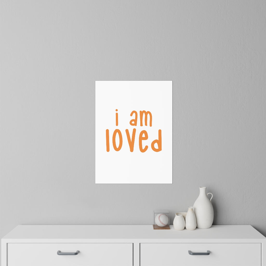 Affirmation Feminist Pro Choice Wall Decals - I Am Loved(orange) Printify