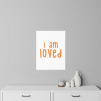 Thumbnail for Affirmation Feminist Pro Choice Wall Decals - I Am Loved(orange) Printify