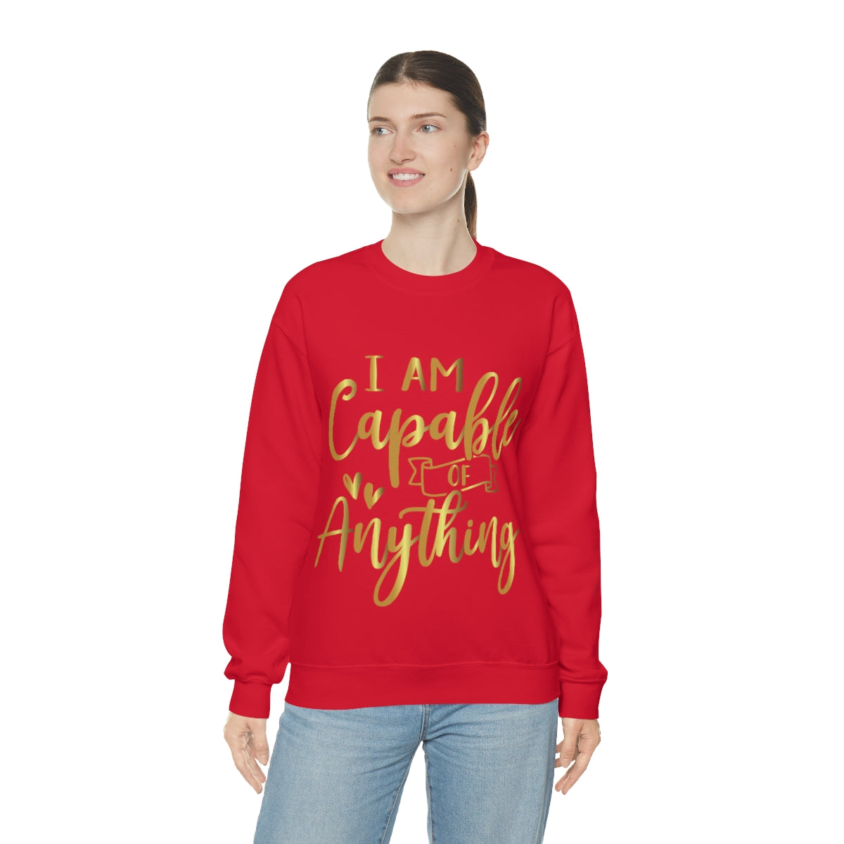 Affirmation Feminist Pro Choice Sweatshirt Unisex  Size – I Am Capable Of Anything Printify