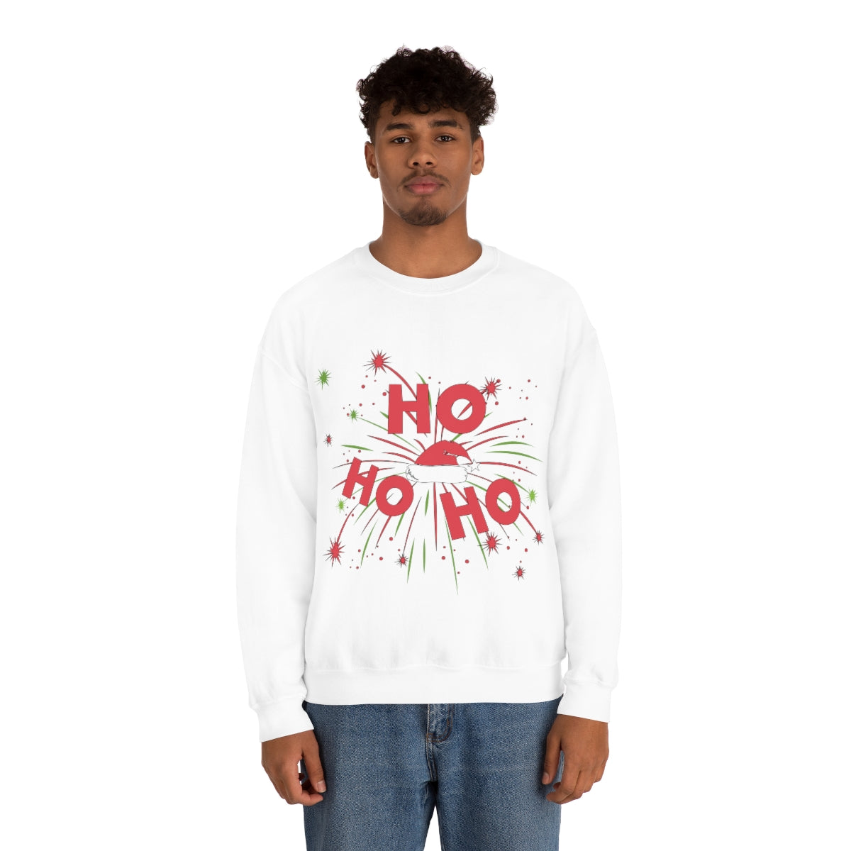 Merry Christmas Unisex Sweatshirts , Sweatshirt , Women Sweatshirt , Men Sweatshirt ,Crewneck Sweatshirt, HO HO HO Printify
