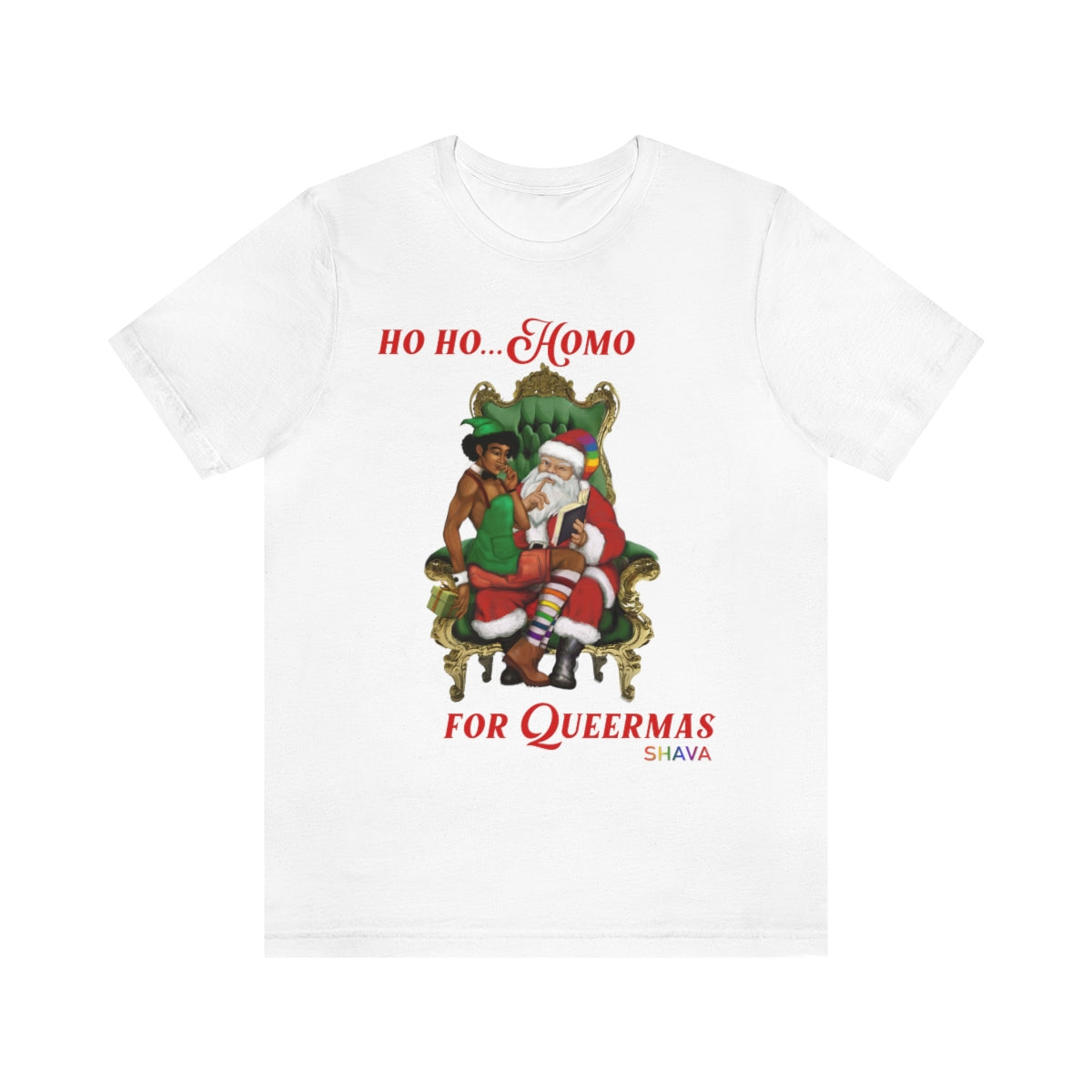 Classic Unisex Christmas LGBTQ Holigays T-Shirt - Hoho (Black) Printify
