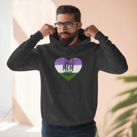 Thumbnail for Genderqueer Flag Mother's Day Unisex Premium Pullover Hoodie - Free Mom Hug Printify