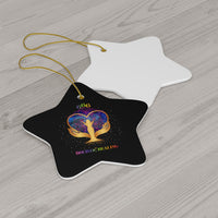 Thumbnail for Yoga Spiritual Meditation Ceramic Ornament , 4 Shape's -  Reflection 666 Angel Number Printify