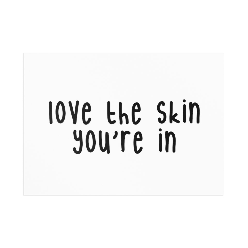 Affirmation Feminist Pro Choice Fine Art Postcard - Love The Skin Printify