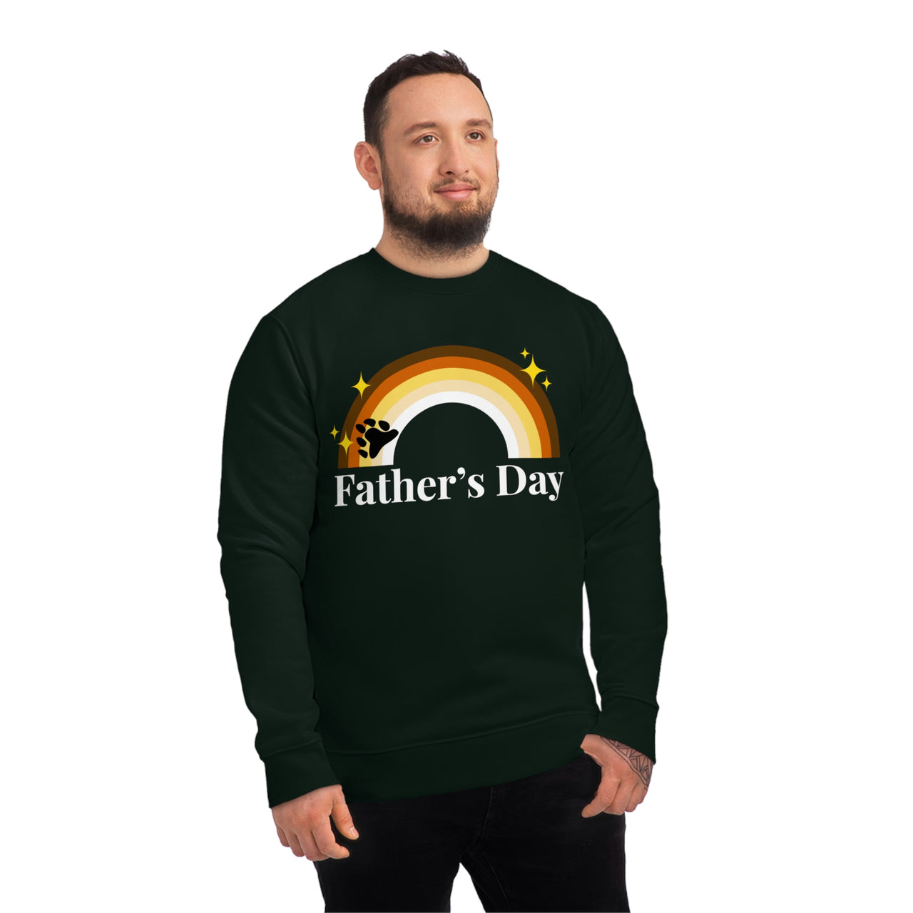 Bear Pride Flag Sweatshirt Unisex Size - Father's Day Printify