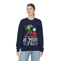Thumbnail for Merry Christmas Unisex Sweatshirts , Sweatshirt , Women Sweatshirt , Men Sweatshirt ,Crewneck Sweatshirt, Be Merry Y'all Printify