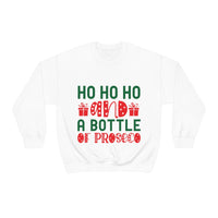 Thumbnail for Merry Christmas Unisex Sweatshirts , Sweatshirt , Women Sweatshirt , Men Sweatshirt ,Crewneck Sweatshirt, Ho Ho Ho and a Bottle of Proseco Printify
