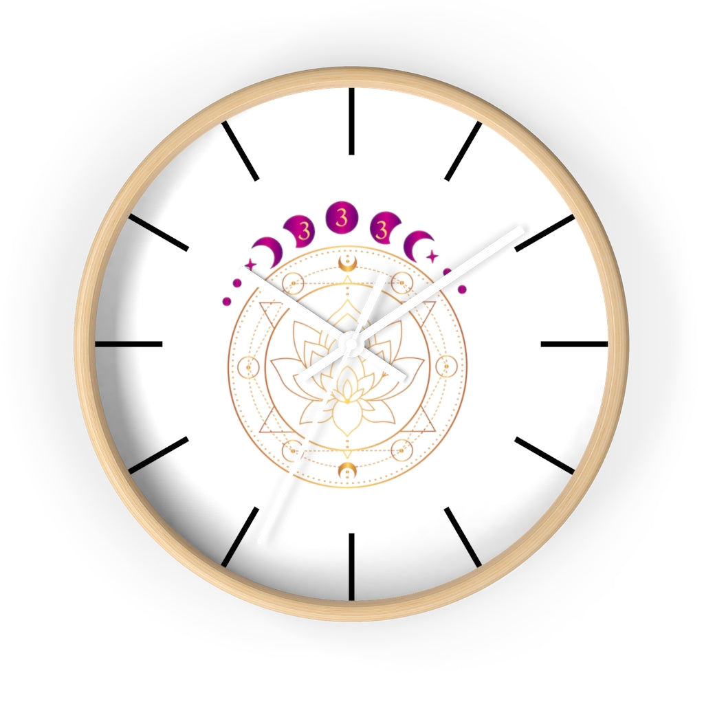 Yoga Spiritual Meditation Wall clock - Support 333Angel Number Printify