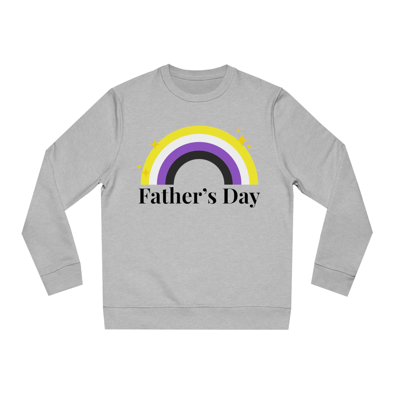 Non Binary Pride Flag Sweatshirt Unisex Size - Father's Day Printify