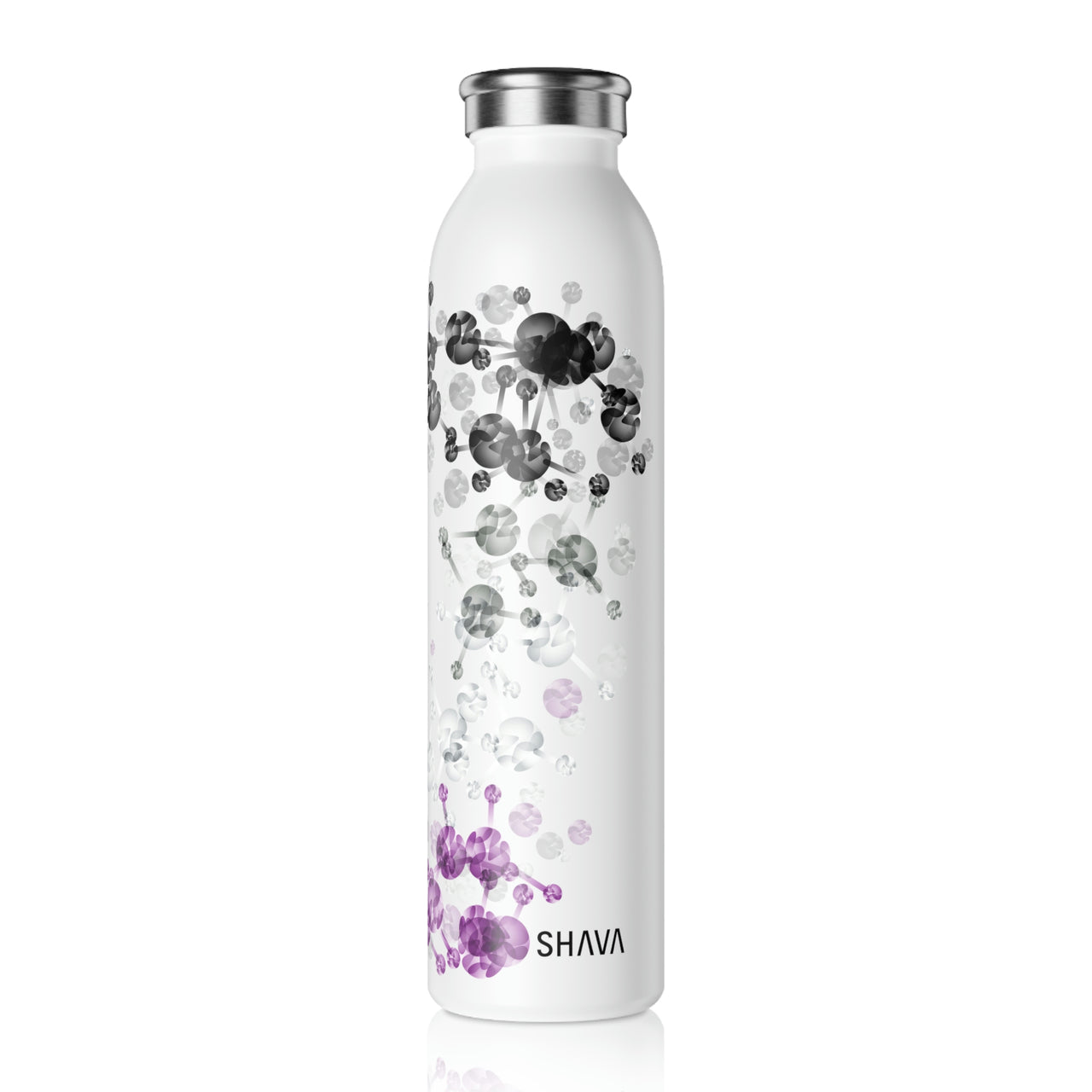 Asexual Flag Slim Water Bottle San Diego Pride - My Rainbow is In My DNA SHAVA CO