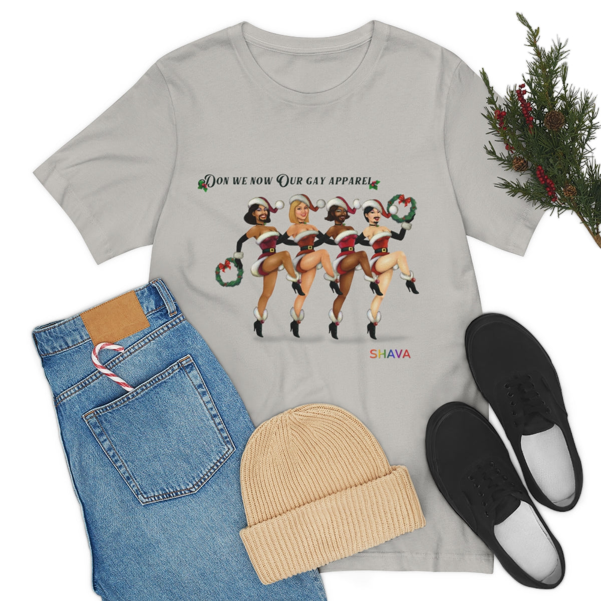 Classic Unisex Christmas LGBTQ Holigays T-Shirt - Our Gay Apparel Printify
