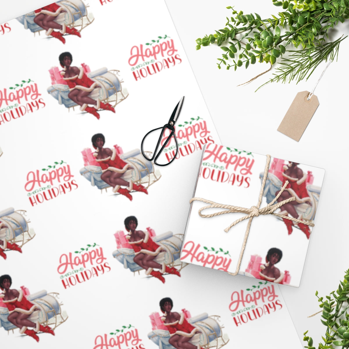 Christmas gift  Pinup's Art Gift Paper Gift Wrap  Design Printify