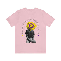Thumbnail for Intersexual Flag LGBTQ Affirmation T-shirt  Unisex Size - Head Full Of Roses Printify
