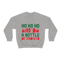 Thumbnail for Merry Christmas Unisex Sweatshirts , Sweatshirt , Women Sweatshirt , Men Sweatshirt ,Crewneck Sweatshirt, Ho Ho Ho and a Bottle of Proseco Printify