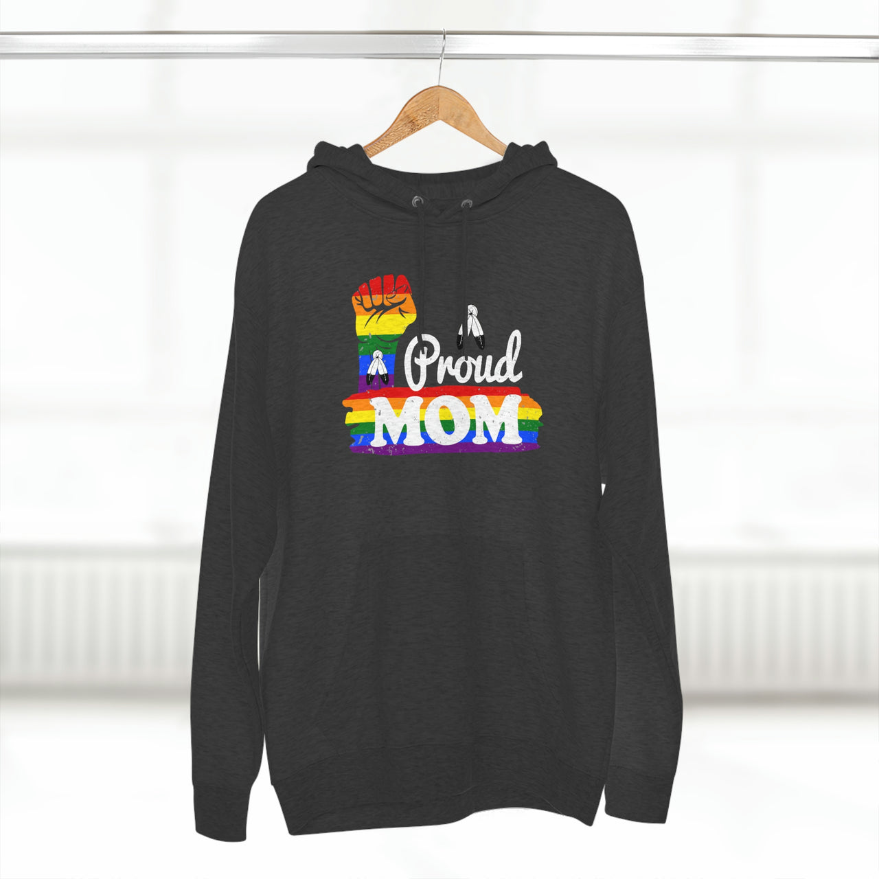 Two Spirit Flag Mother's Day Unisex Premium Pullover Hoodie - Proud Mom Printify