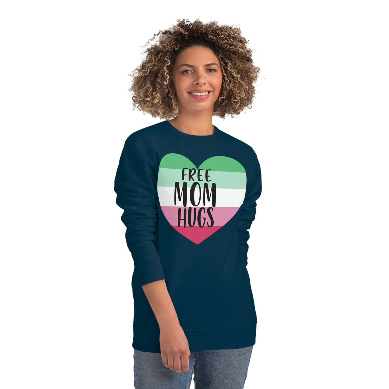 Abrosexual Pride Flag Sweatshirt Unisex Size - Free Mom Hugs Printify