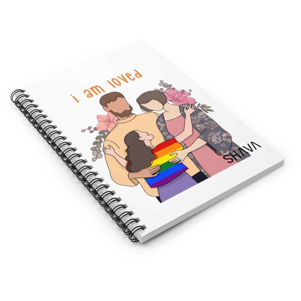 Affirmation Feminist Pro Choice Ruled Line Spiral Notebook - I Am Loved (Child) Printify