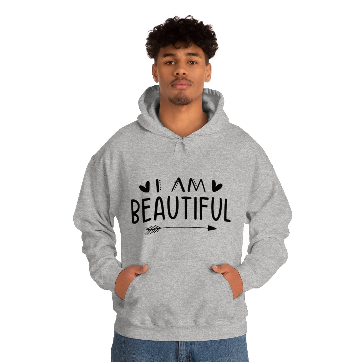 Affirmation Feminist Pro Choice Unisex Hoodie - I Am Beautiful Printify