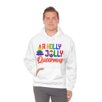 Thumbnail for Unisex Christmas LGBTQ Heavy Blend Hoodie - A Holly Jolly Queermas Printify