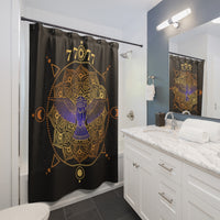 Thumbnail for Yoga Spiritual Meditation Shower Curtains - Fortune 7777 Angel Number Printify