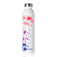 Thumbnail for Genderfluid Flag Slim Water Bottle NYC Pride - My Rainbow is In My DNA SHAVA CO