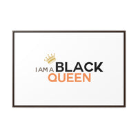 Thumbnail for Affirmation Feminist Pro Choice Canvas Print With Horizontal Frame - I Am A Black Queen - SHAVA