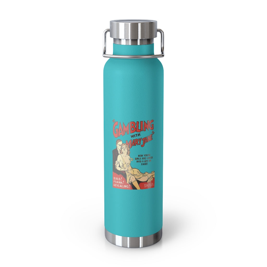 VCC Home & Livings-Bottles & Tumblers  /Copper Vacuum Insulated Bottle, 22oz/  Gambling With Mary Jane Printify