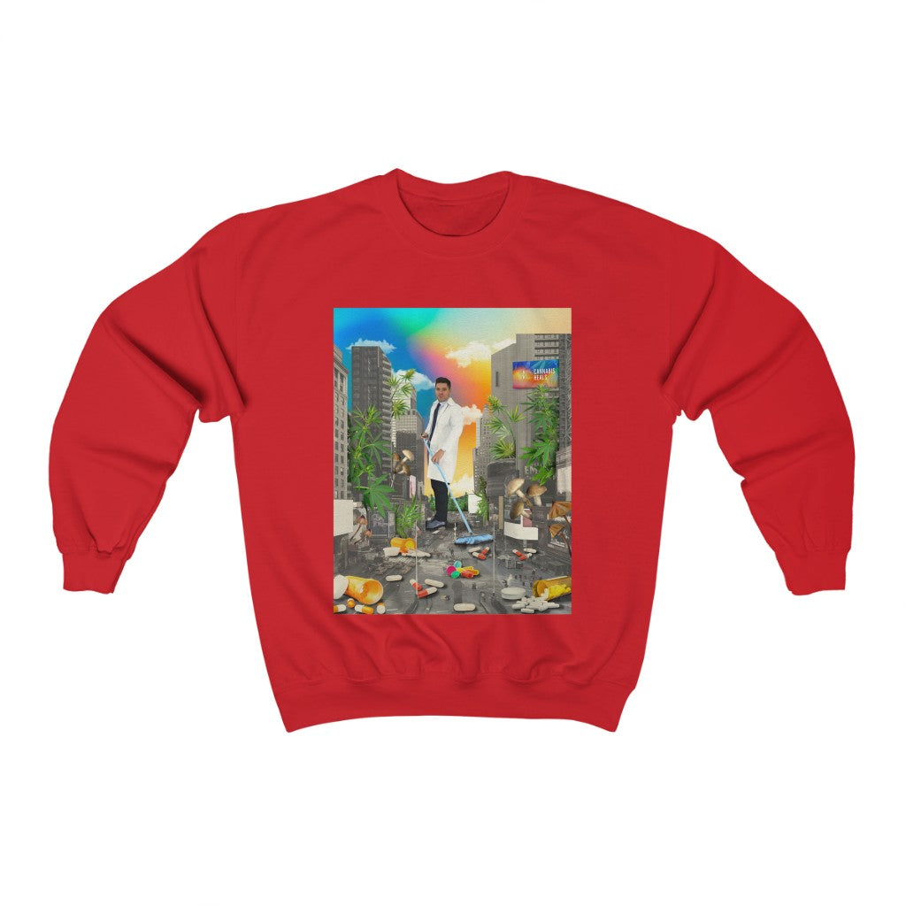 KCC Unisex  Sweatshirt  Heavy Blend™    Crewneck Sweatshirt / CANNABIS HEALS Printify