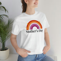 Thumbnail for Lesbian Pride Flag Mother's Day Unisex Short Sleeve Tee - Mother's Day SHAVA CO
