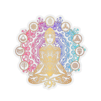 Thumbnail for Yoga Spiritual Meditation Kiss Cut Sticker - Release 999 Angel Number Printify