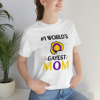 Thumbnail for Intersex Pride Flag Mother's Day Unisex Short Sleeve Tee - #1 World's Gayest Mom SHAVA CO