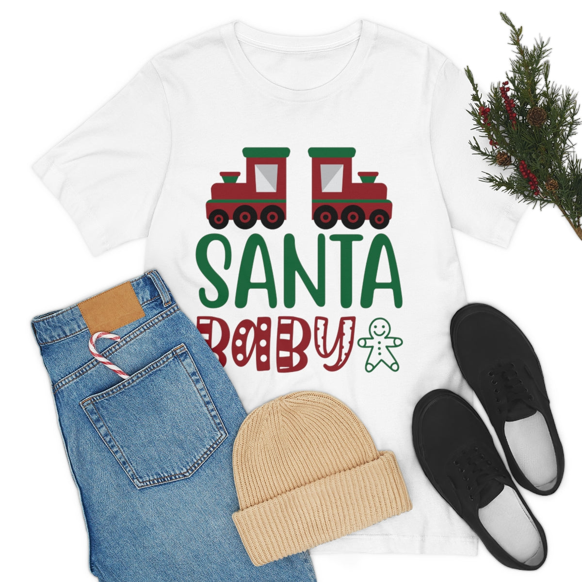 Classic Unisex Christmas T-shirt - Santa Baby Printify