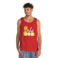 Thumbnail for Intersexual Pride Flag Heavy Cotton Tank Top Unisex Size - Proud Dad Printify
