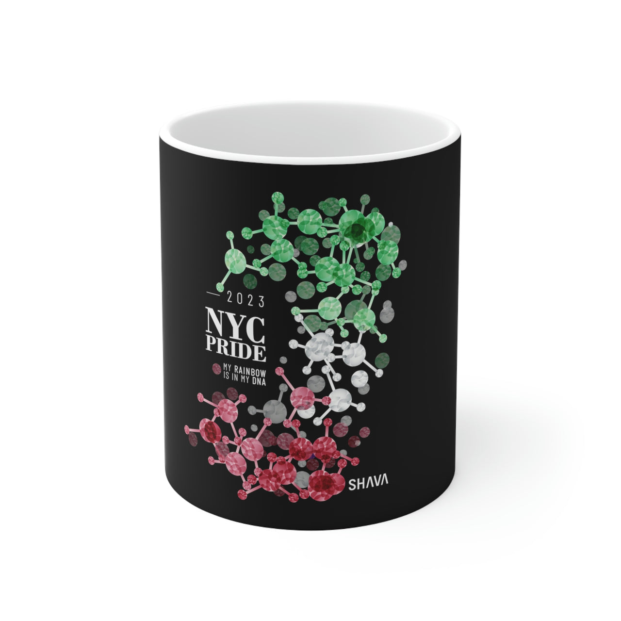 Abrosexual NYC Pride Ceramic Mug - Rainbow Is In My DNA SHAVA CO