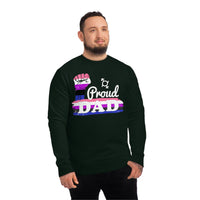 Thumbnail for Genderfluid Pride Flag Sweatshirt Unisex Size - Proud Dad Printify