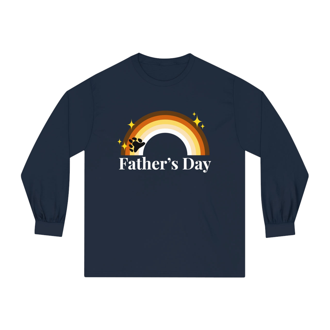 Bear Pride Flag Unisex Classic Long Sleeve Shirt - Father's Day Printify