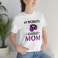 Thumbnail for Labrys Lesbian Pride Flag Mother's Day Unisex Short Sleeve Tee - #1 World's Gayest Mom SHAVA CO