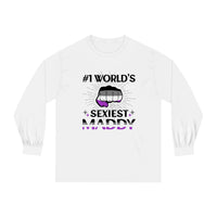 Thumbnail for Asexual Pride Flag Unisex Classic Long Sleeve Shirt - #1 World's Sexiest Maddy Printify